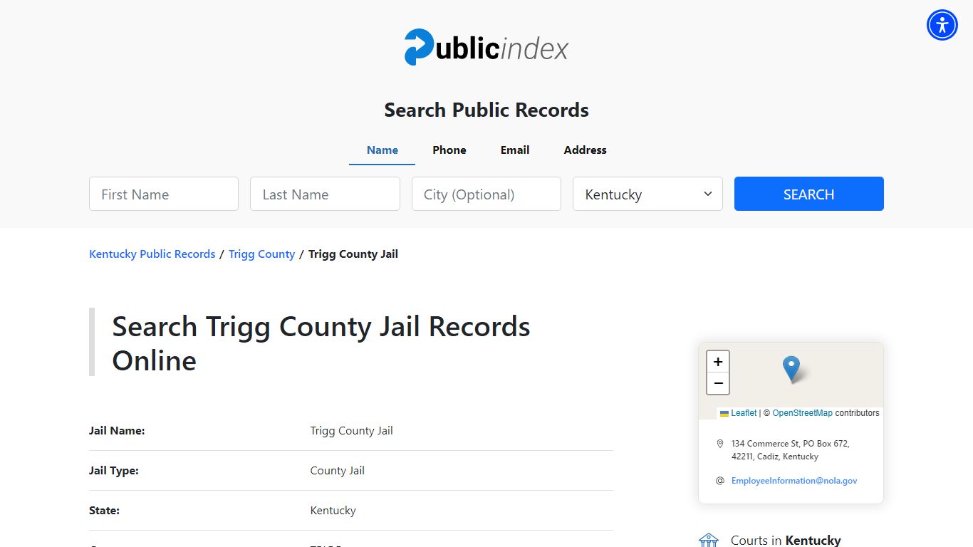 Trigg County Jail - Trigg - Kentucky - TPI - ThePublicIndex