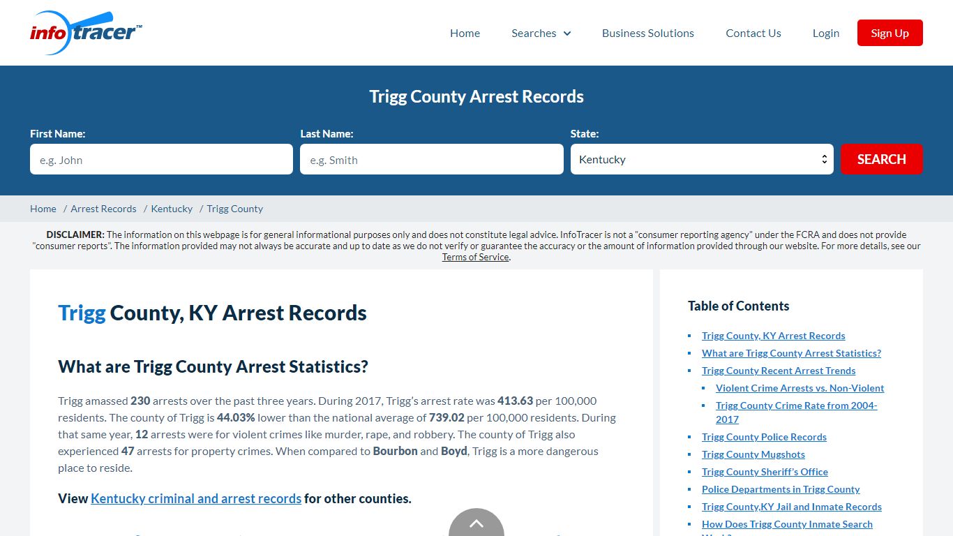 Trigg County, KY Arrests, Mugshots & Jail Records - InfoTracer